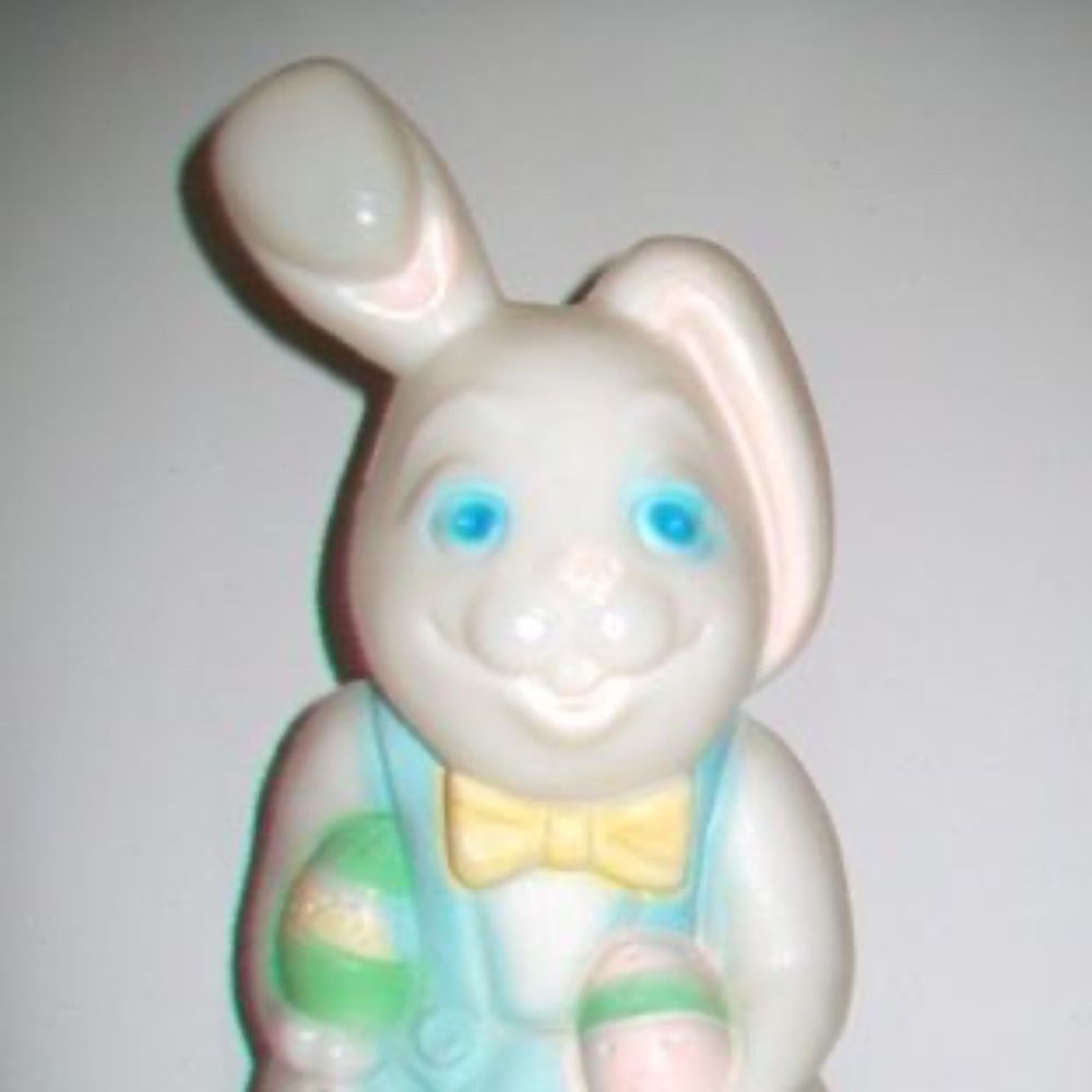 Vintage Empire Easter Bunny Rabbit Blow Mold Holiday Decoration Made in USA 15 H